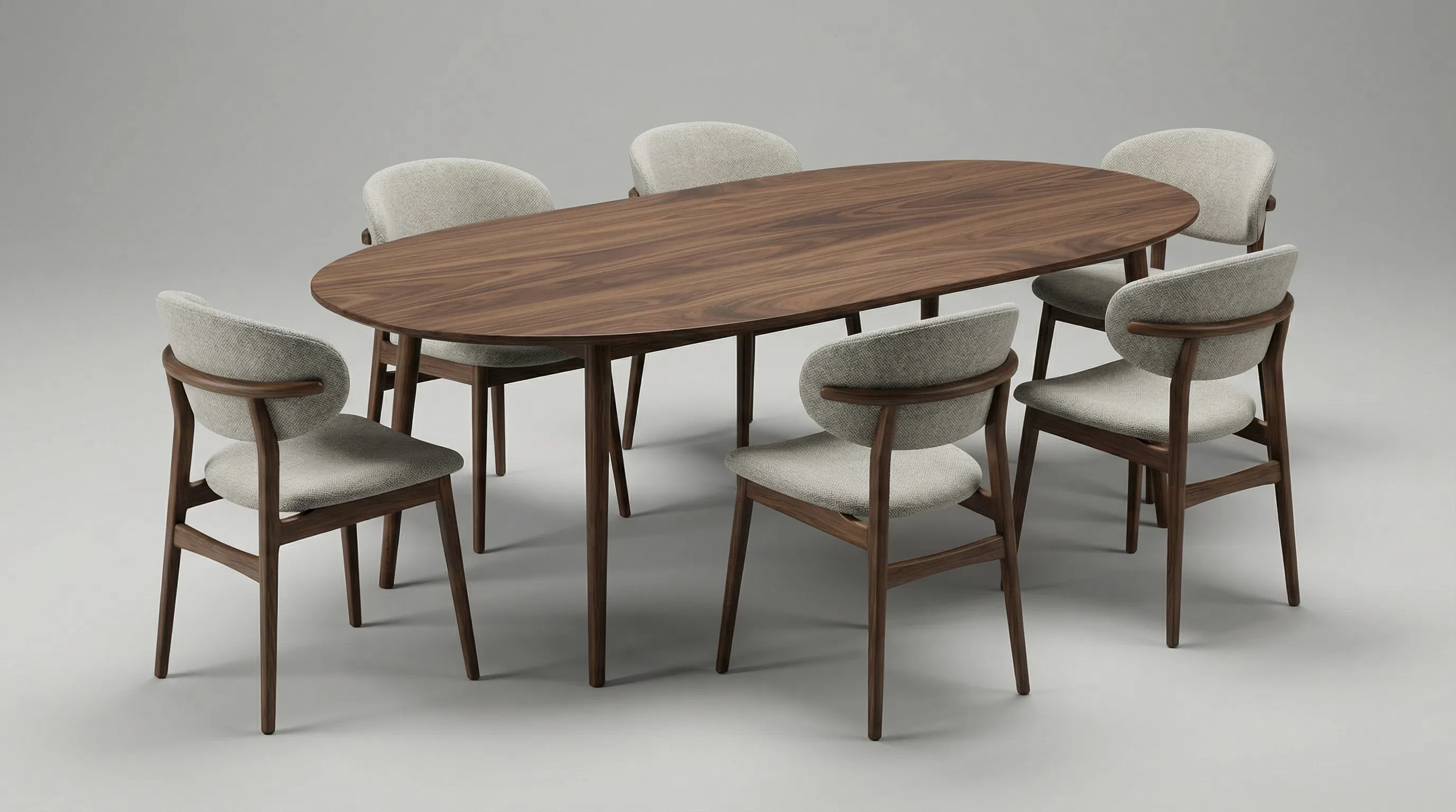 طاولة طعام بيضاوية