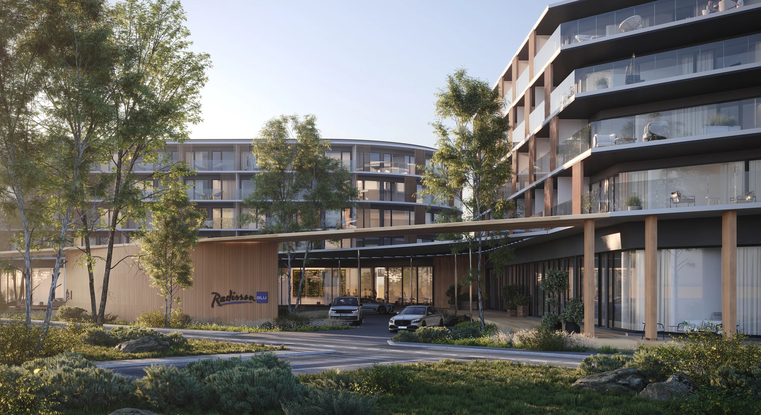 Radisson Blue 2 - Visualizations, full CGI animation, postproduction, drone tracking