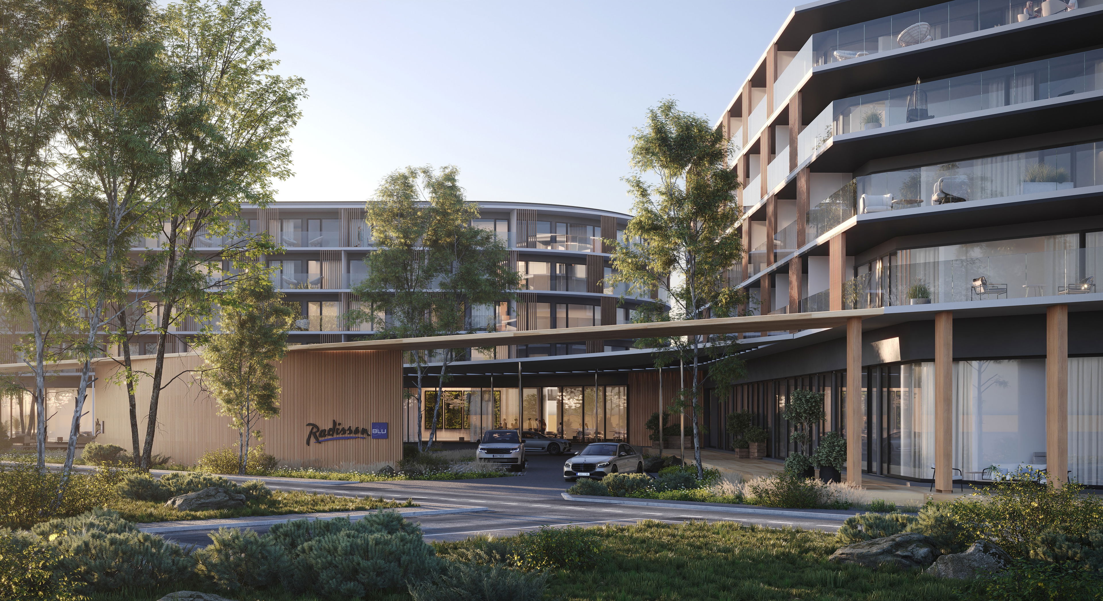 Radisson Blue 2 - Visualizations, full CGI animation, postproduction, drone tracking