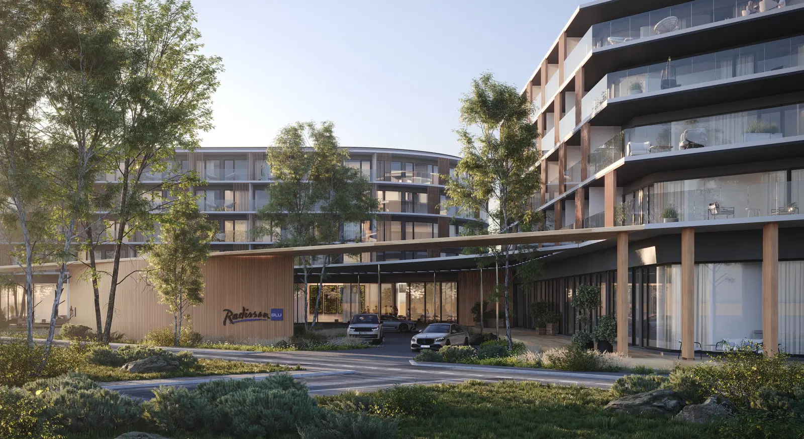 Radisson Blue 2 - Visualizations, full CGI animation, postproduction, drone tracking