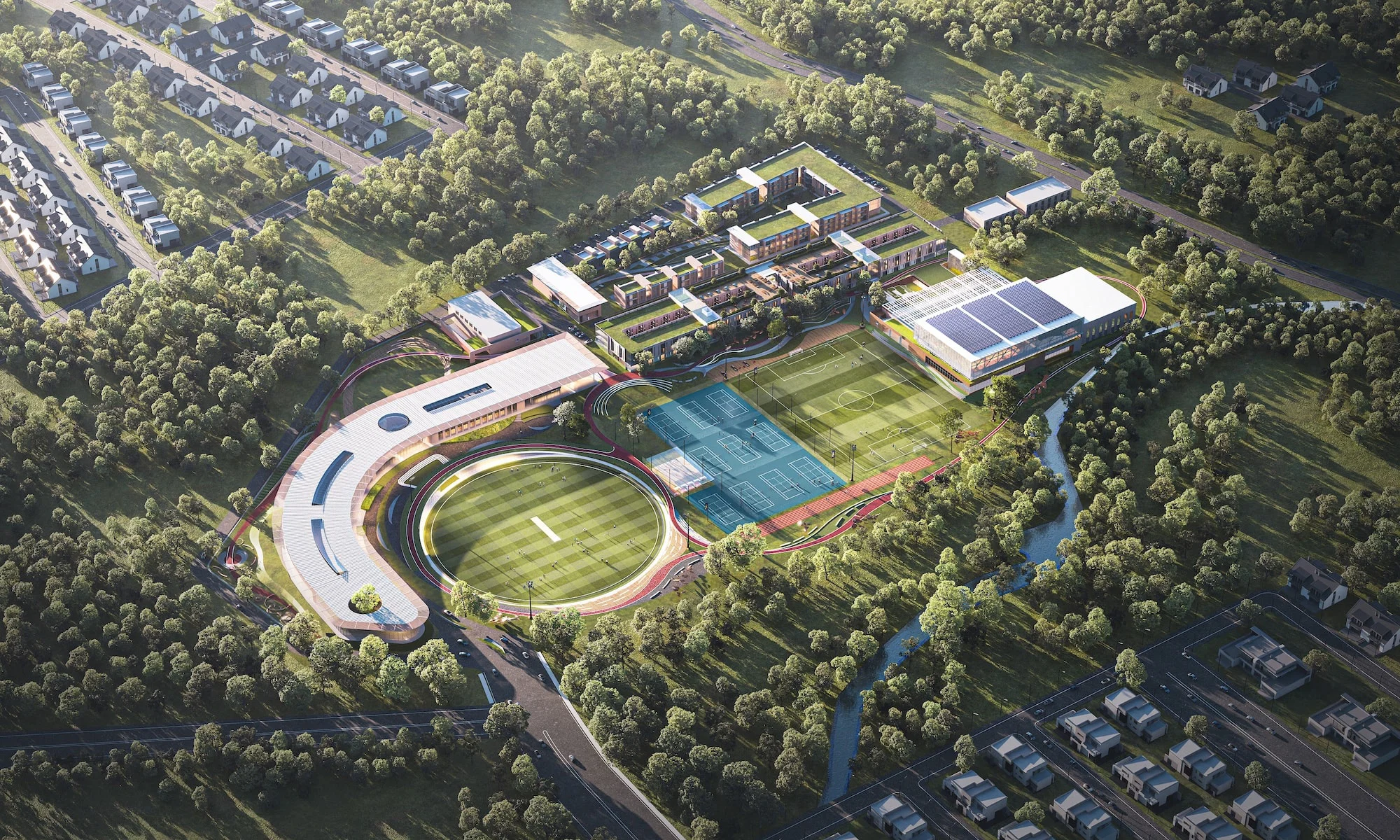 British University in India - 3D exterior visualizations, model preparation, terrain modelling