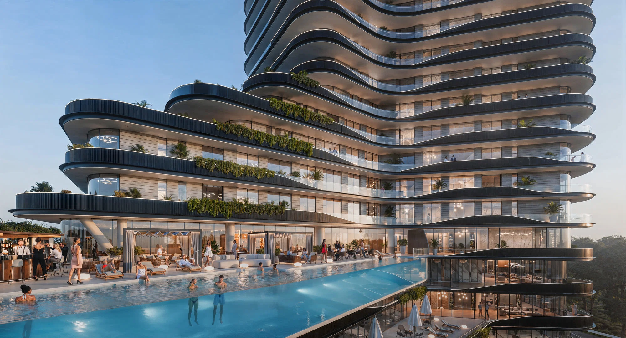 Aspire Waterfall City - Architecture Animation