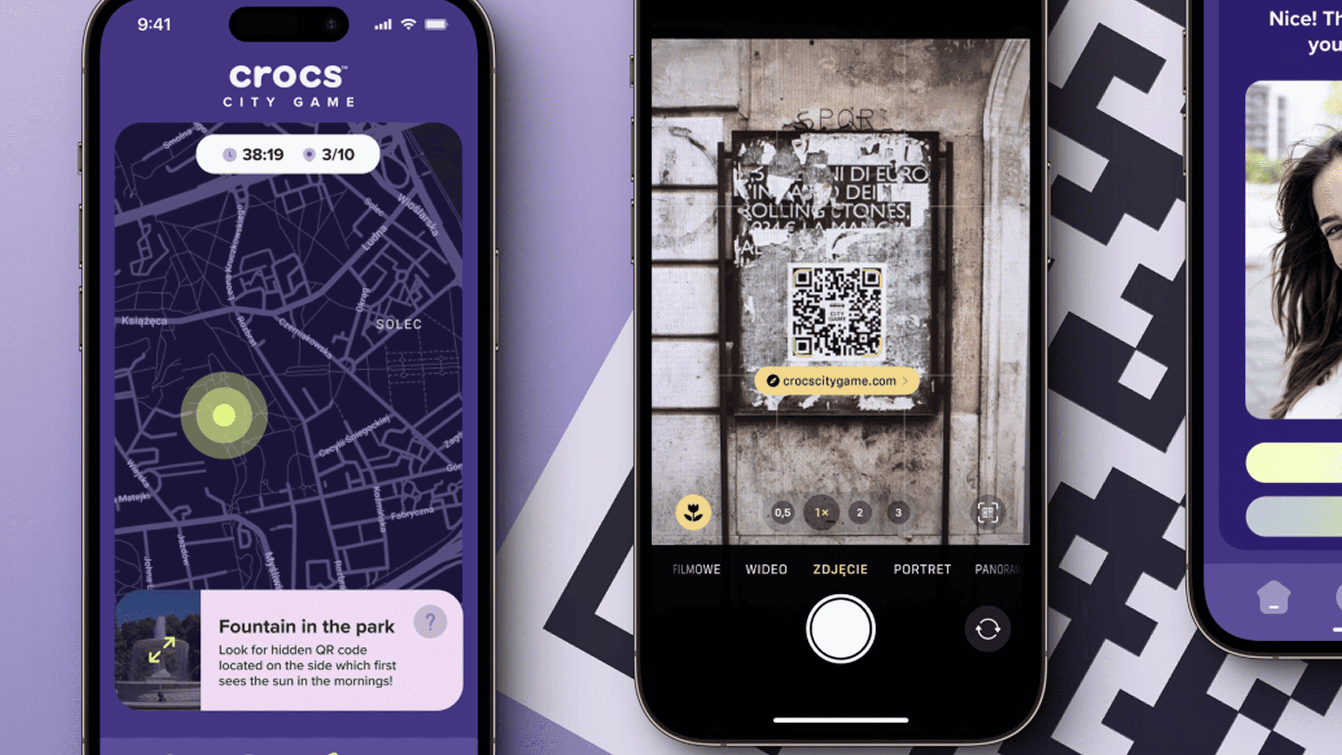 CROCS ECHO CITY GAME INTERFACE AND BARCODE